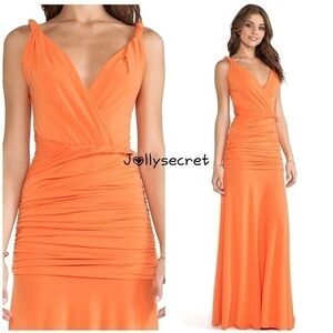 Halston Heritage Orange Maxi Dress